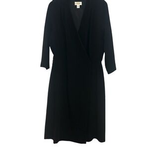 Talbots Black Wrap Dress Size Large 14 – Elegant